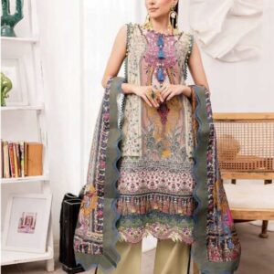 HIVE ART 101 pure cotton semilawn with chiffon dupatta