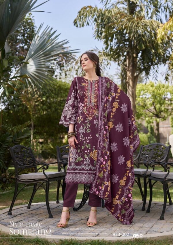 Hive Arts heavy self embroidery cotton suit meterial