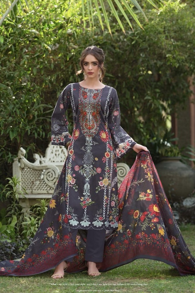 Hive Arts simple printed Pakistani semilawn