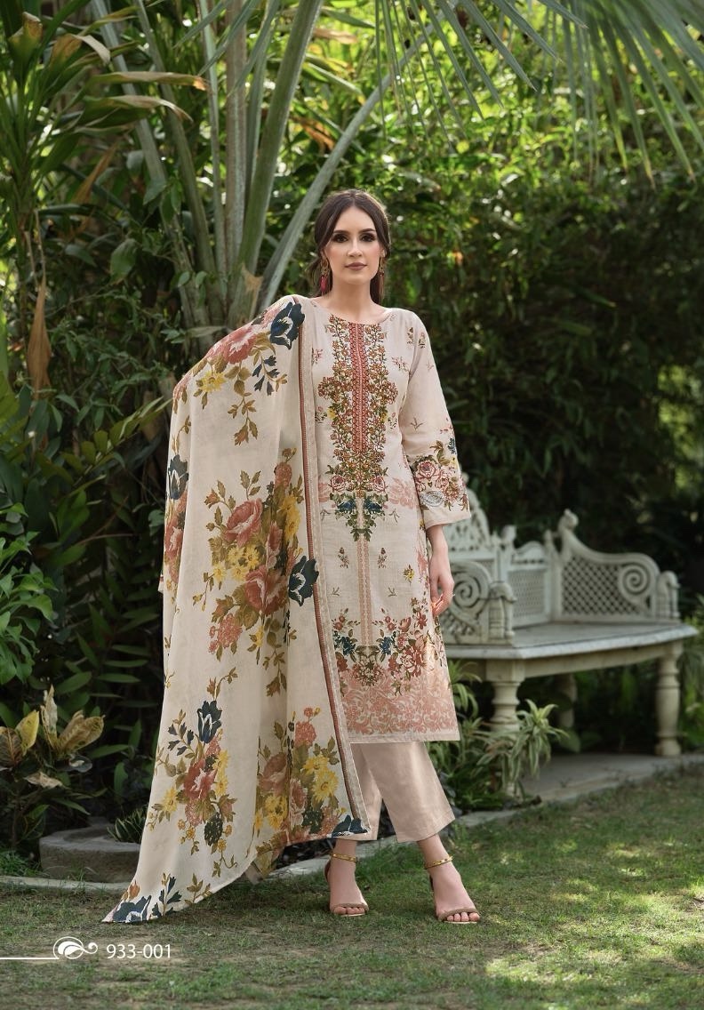 Hive Arts floral printed trendy Pakistani cotton meterial