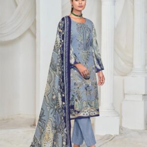 HIVE ART PURE COTTON PRINTED BLUE MATERIAL