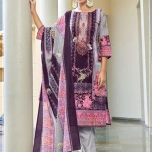 HIVE LAWN cotton printed magenta material
