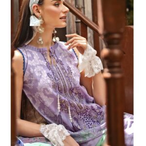 Hive Art purple and green Pakistani semilawn