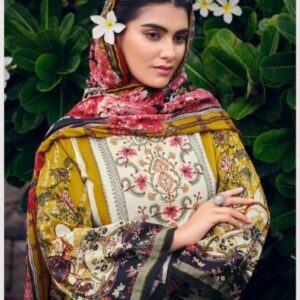 Hive Art yellow Pakistani semilawn