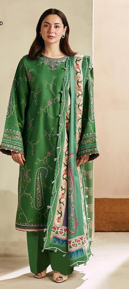 Hive Art Green Pakistani simple party wear women - Image 4