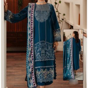 Hive Art peacock blue Pakistani printed lawn