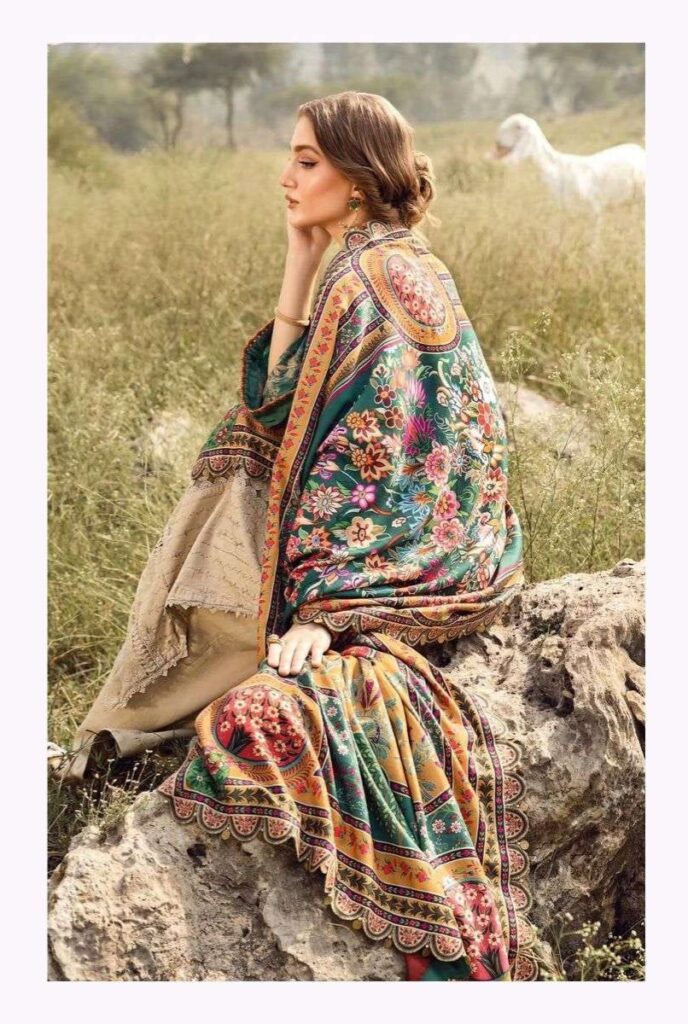 Hive Art semilawn with printed duppatta