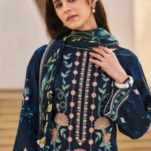Hive Art Navy blue pakistani semilawn